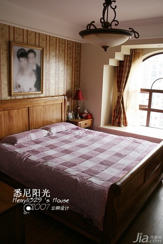 田园风格别墅唯美富裕型卧室壁纸图片
