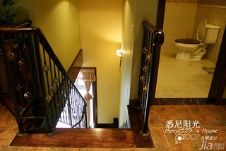 田园风格别墅唯美富裕型卫生间铁艺楼梯设计图纸