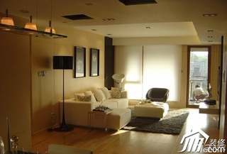 简约风格二居室温馨白色富裕型客厅沙发背景墙沙发效果图