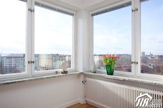 北欧风格二居室简洁经济型阳台设计