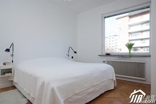 北欧风格二居室白色经济型卧室装修图片