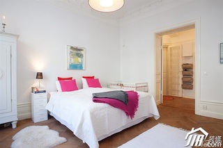 北欧风格二居室白色经济型卧室设计图纸