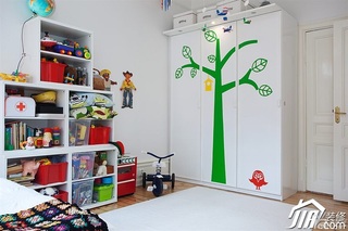 北欧风格二居室经济型儿童房衣柜设计