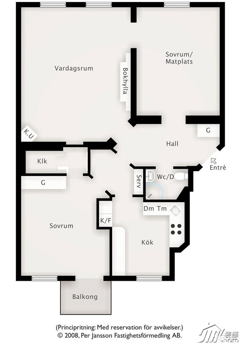 二居室装修,经济型装修,北欧风格,户型图