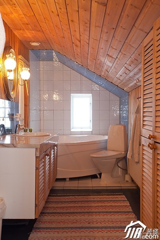 混搭风格别墅经济型卫生间浴室柜图片