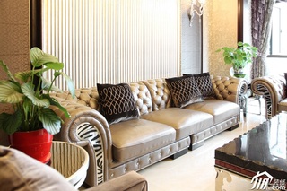 新古典风格复式古典豪华型140平米以上客厅沙发背景墙设计