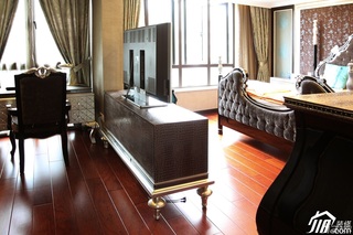 新古典风格复式古典豪华型140平米以上客厅电视柜效果图
