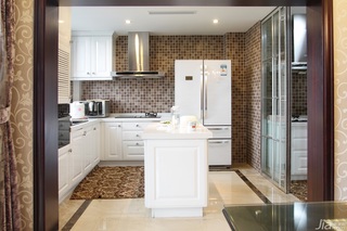 新古典风格复式古典白色豪华型140平米以上厨房橱柜图片