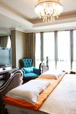 新古典风格复式古典豪华型140平米以上卧室床图片