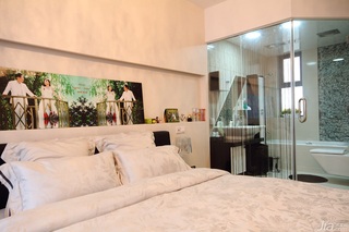 公寓大气白色豪华型140平米以上卧室卧室背景墙设计图纸