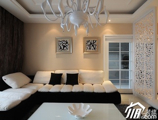 简约风格公寓大气白色豪华型110平米客厅沙发背景墙沙发图片