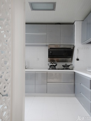 简约风格公寓大气白色豪华型110平米厨房橱柜设计