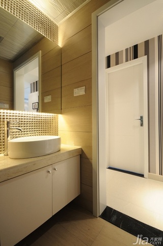 简约风格公寓大气白色豪华型110平米卫生间洗手台图片