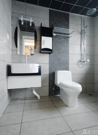 简约风格公寓大气白色豪华型110平米卫生间洗手台效果图