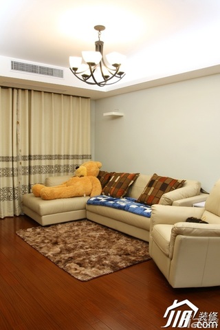 简约风格公寓温馨原木色富裕型沙发背景墙沙发图片