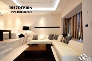 简约风格别墅舒适白色20万以上客厅沙发背景墙沙发图片