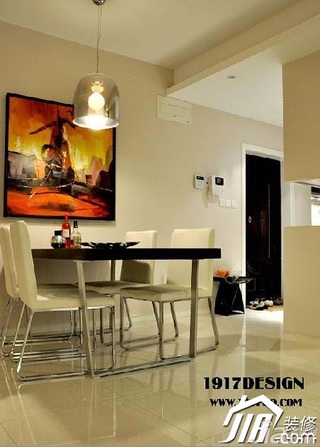 简约风格公寓富裕型餐厅灯具效果图