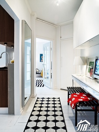北欧风格公寓简洁黑白经济型工作区装修图片