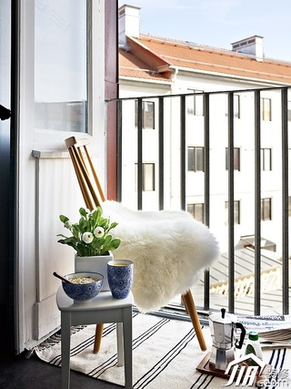 北欧风格公寓舒适经济型阳台设计图纸