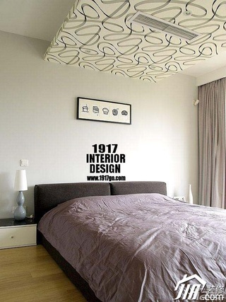 简约风格复式豪华型卧室吊顶床图片