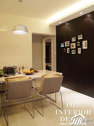 简约风格二居室富裕型100平米餐厅餐厅背景墙餐桌图片