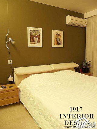 简约风格二居室富裕型100平米卧室床图片