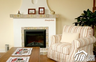 田园风格别墅舒适富裕型客厅沙发图片