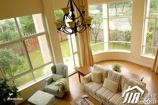 田园风格别墅舒适富裕型客厅沙发效果图