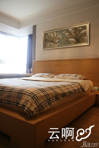 北欧风格三居室富裕型卧室床效果图