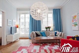 北欧风格二居室舒适经济型80平米客厅沙发图片
