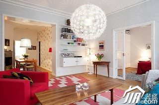 北欧风格二居室舒适经济型80平米客厅沙发图片