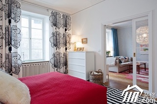 北欧风格二居室简洁经济型80平米卧室灯具效果图