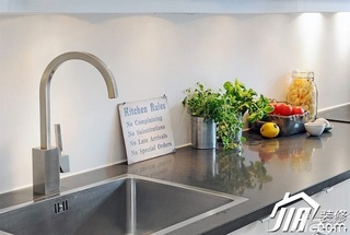 北欧风格公寓简洁经济型60平米厨房洗手台图片
