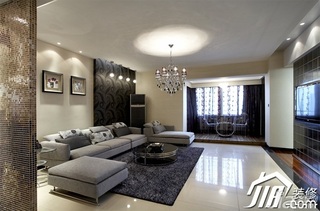 公寓简洁富裕型客厅沙发背景墙沙发效果图