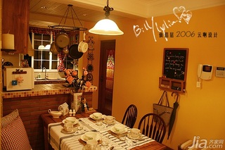 田园风格小户型温馨经济型80平米餐厅餐桌图片
