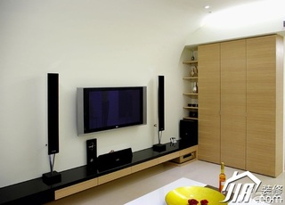 简约风格公寓简洁经济型80平米客厅电视柜效果图