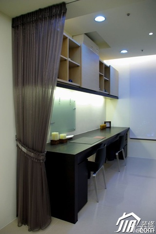 简约风格公寓简洁经济型80平米书房书桌图片