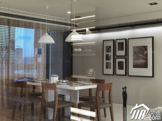 简约风格公寓简洁经济型餐厅餐厅背景墙餐桌效果图