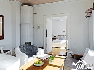 北欧风格别墅简洁白色富裕型客厅茶几图片