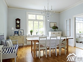 北欧风格别墅简洁白色富裕型餐厅餐桌图片