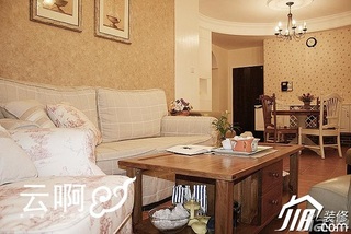 田园风格二居室富裕型客厅沙发图片