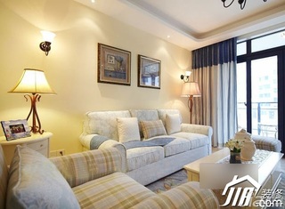 北欧风格公寓舒适经济型80平米客厅沙发背景墙沙发图片