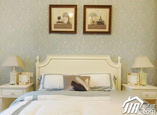 北欧风格公寓舒适经济型80平米卧室卧室背景墙床图片