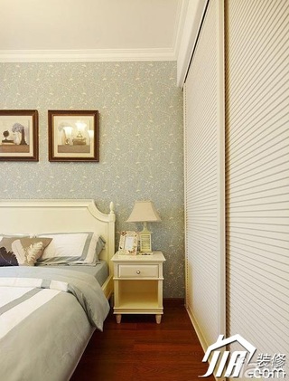北欧风格公寓舒适经济型80平米卧室卧室背景墙床效果图
