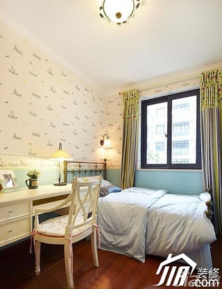北欧风格公寓舒适经济型80平米卧室书桌效果图
