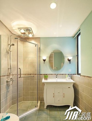 北欧风格公寓简洁白色经济型80平米卫生间洗手台效果图