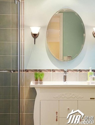 北欧风格公寓简洁经济型80平米卫生间洗手台图片