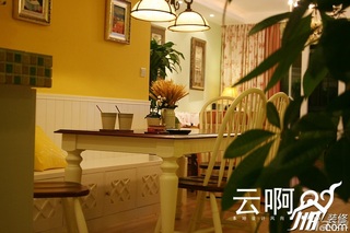 田园风格三居室富裕型餐厅餐桌图片