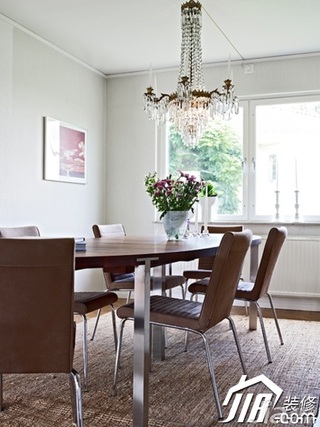 北欧风格别墅简洁富裕型餐桌图片