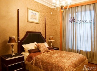 新古典风格公寓古典暖色调豪华型卧室卧室背景墙床图片